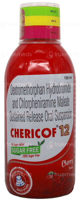 Chericof 12 Cherry Flavour Sugar Free Suspension 100Ml